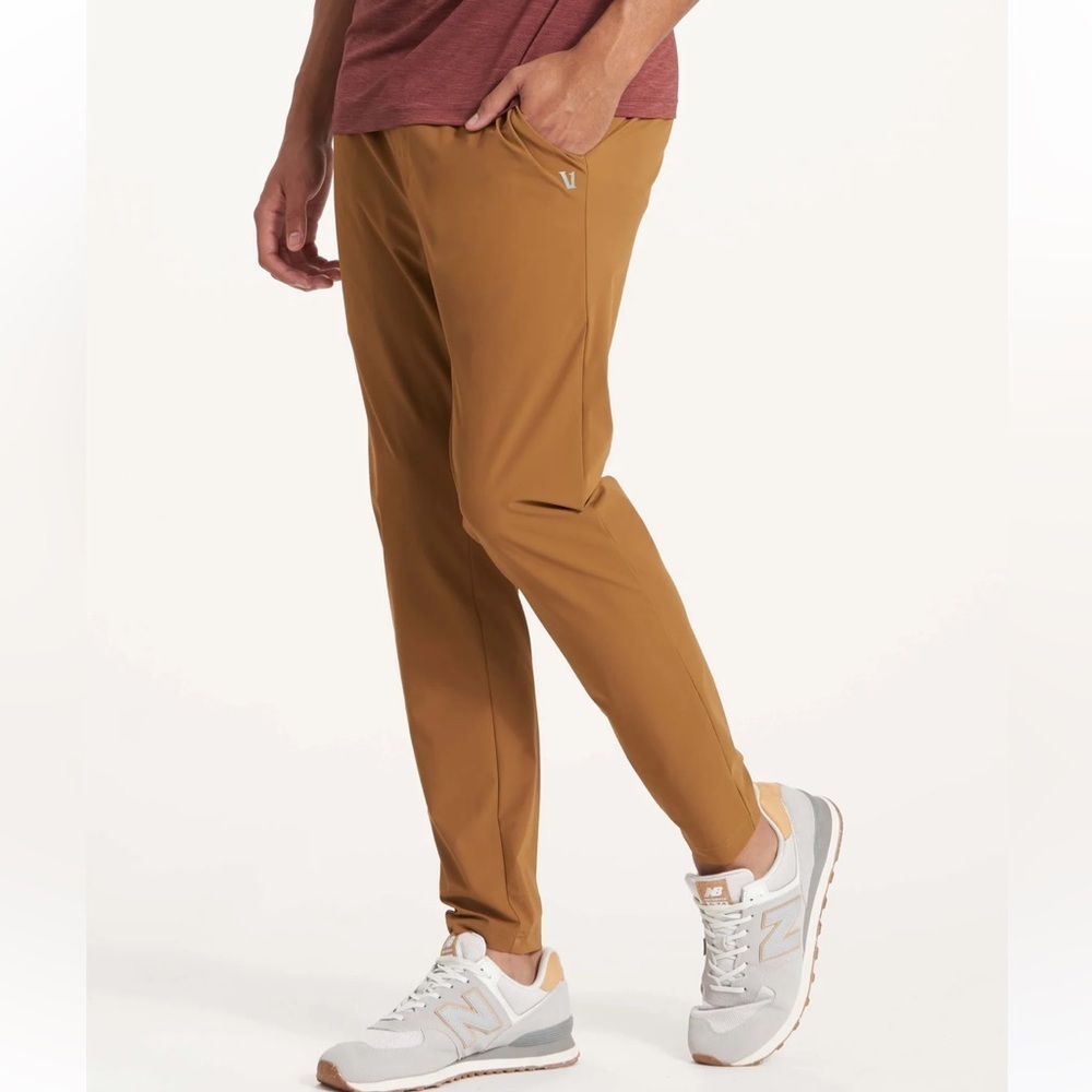 Vuori Fleet Pant Caramel Brown Running Joggers Men’s Size L